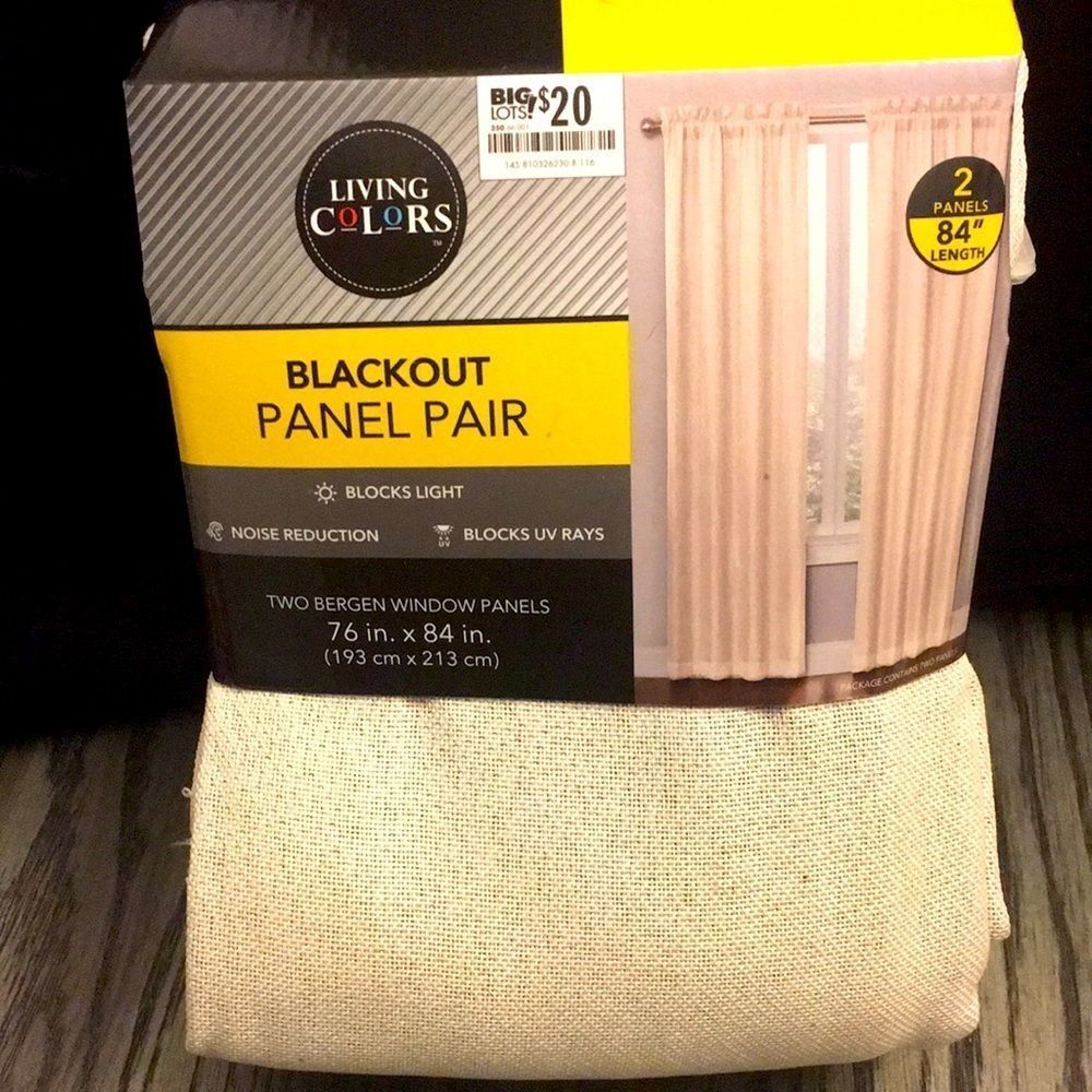 Living Colors Blackout Panel Pair-Sand color